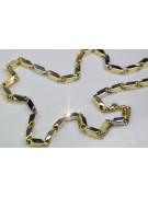 Italian 14K Yellow Gold Chain with White Gold Accents cc027yw