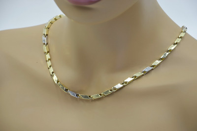 Italian 14K Yellow Gold Chain with White Gold Accents cc027yw