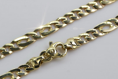 "Vintage Rose Italian Yellow Gold Chain Necklace in 14K Yellow Gold" cc023y