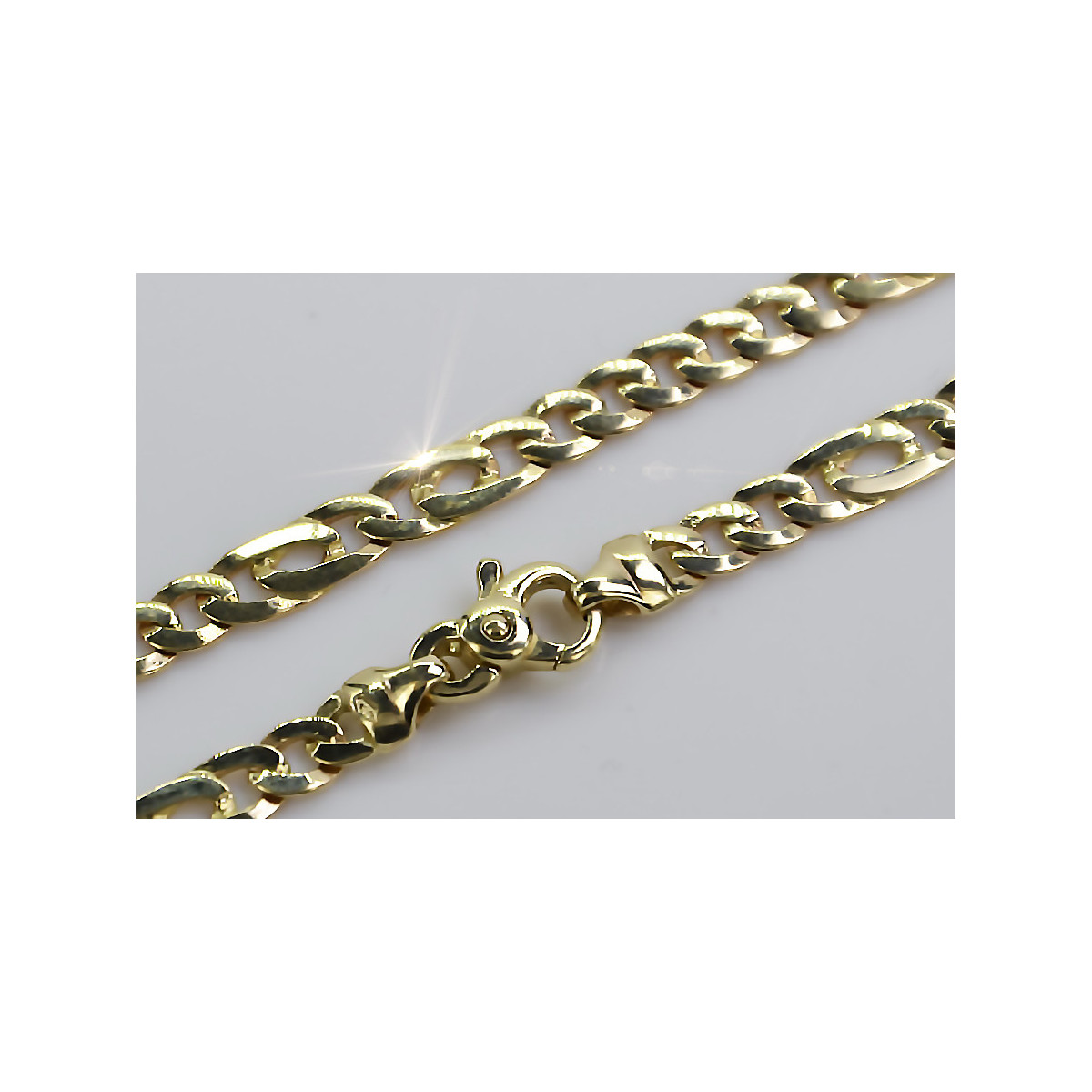 "Vintage Rose Italian Yellow Gold Chain Necklace in 14K Yellow Gold" cc023y