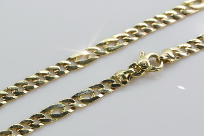 Lanț Aur galben 14K vintage cu trandafiri italieni cc023y