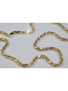 Italian 14K White and Yellow Gold Corda Rope Chain cc038y