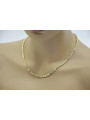 Italian 14K White and Yellow Gold Corda Rope Chain cc038y