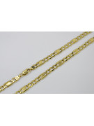 Italian Hollow Figaro Chain in 14K Yellow Gold cc060y