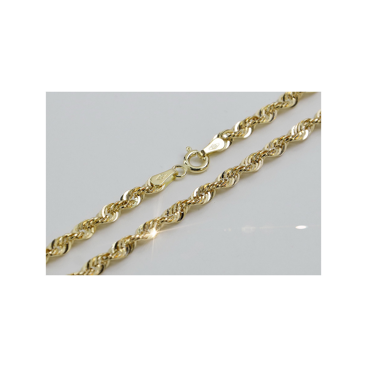 Italienisches Gelbgold 585 Seilkette - 14 Karat cc087y