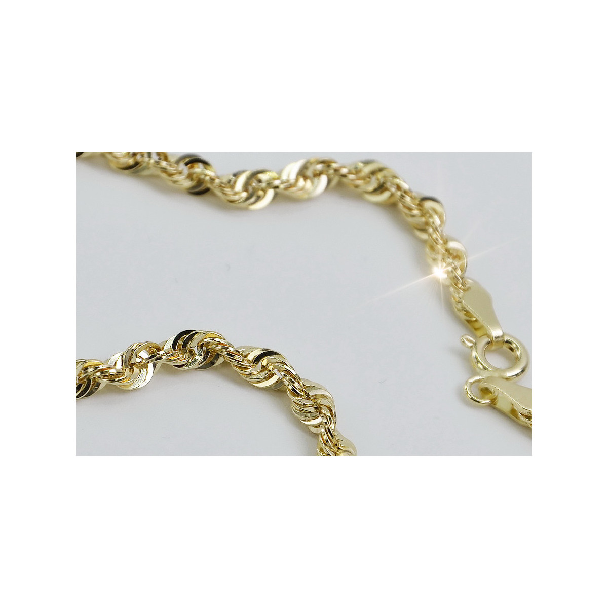 Italienisches Gelbgold 585 Seilkette - 14 Karat cc087y