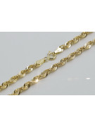 Bracelet en or jaune 14 carats, coupe diamant, nouvelle corde cb087