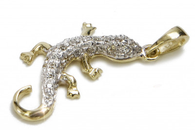 14 Karat Gelbgol Schöner Eidechsenanhänger cpc009y