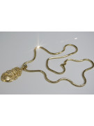 Gold God's medallion with a chain ★ zlotychlopak.pl ★ Gold 585 333 Low price