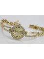 "14K Yellow Gold Blue Dial Lady's Watch with Gold Dial" lw075y