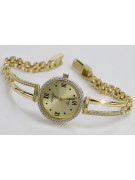 "14K Yellow Gold Blue Dial Lady's Watch with Gold Dial" lw075y