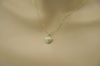 "Chic Italian 14k Gold Heart Pendant with Anchor Chain" cpn015&cc003y