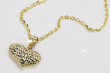 "Classic 14k Gold Heart Pendant with Anchor Chain" cpn018y&cc003y