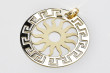 Pendentif Versace en or 14 carats avec chaîne d'ancre cpn019&cc003y