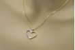 "Elegant 14k Gold Heart Pendant with Snake Chain" cpn013ywL&cc036y