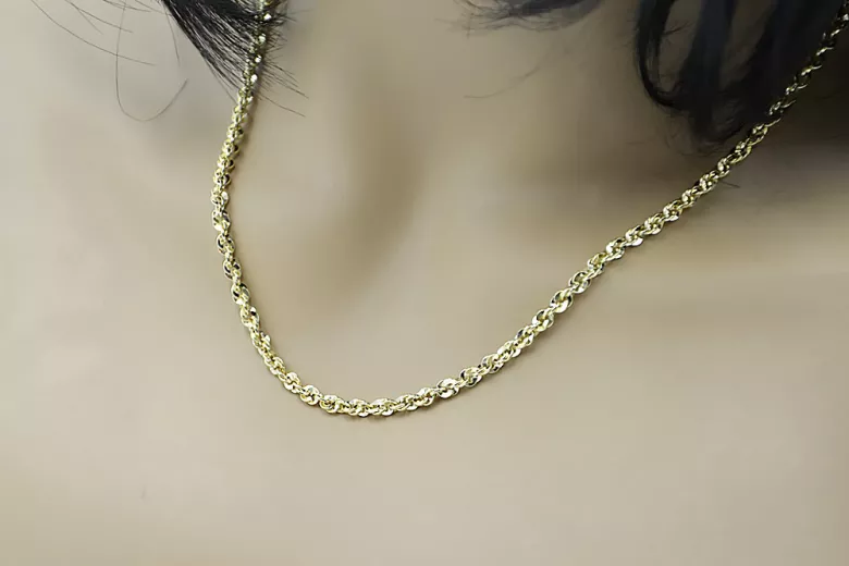 Italian 14K White Gold Rope Singapore Chain
Italian 14K Yellow Gold Rope Singapore Chain cc074y