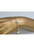 Bracelet Fantaisie en Or Jaune et Blanc 14K, 18,5c cb146yw