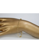 Italienische 14K Gelb- & Weißgol. "Dolce Gab" Armband rbc002yw