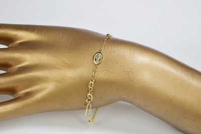 Pulsera "Dulce Gab" de Oro 14k con Diamantes y Zafiros rbc002yw