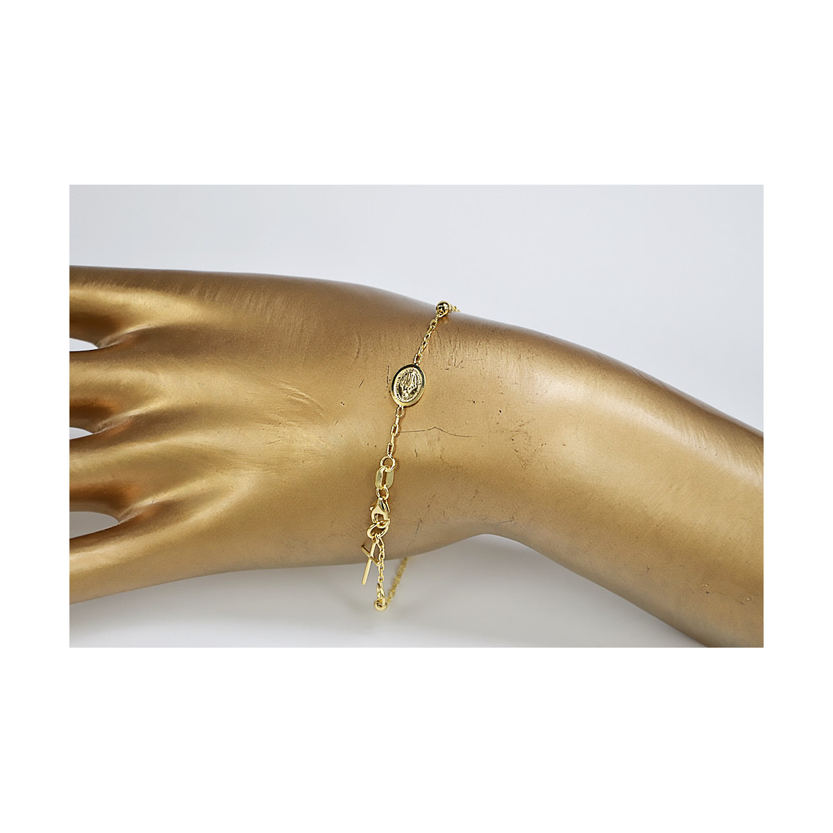 14K Gold Multigem Rosary Bracelet "Bella Luna" rbc002yw