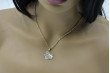 "Exquisite Italian 14k Gold Heart Pendant Necklace" cpn024yw&cc074y