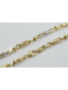 14K Gelb- & Weißgold Kette, 55 cm lang cc061yw