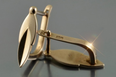 Russian rose gold earrings vens251