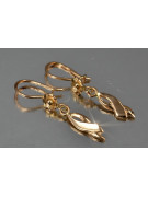 Russian rose gold earrings vens257