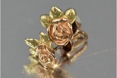 Russian rose gold earrings vens261