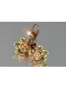 Russian rose gold earrings vens261