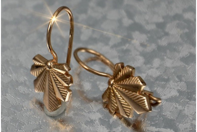 Russian rose gold earrings vens264