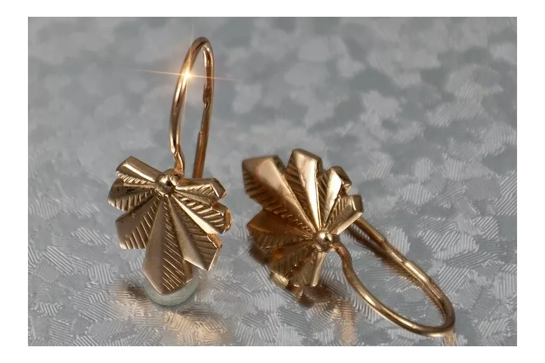 Russian rose gold earrings vens264