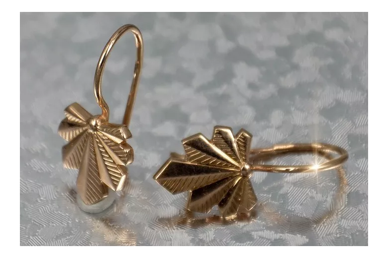 Russian rose gold earrings vens264