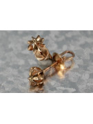 Russian rose gold earrings vens265