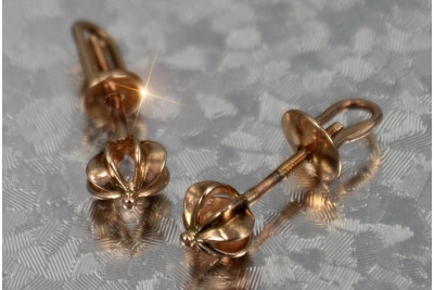 Russian rose gold earrings vens265