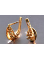 Russian rose Soviet gold earrings vens287