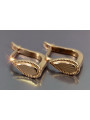 Russian rose Soviet gold earrings vens290