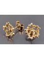 Russian rose Soviet gold earrings vens301