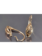 Russian rose Soviet gold earrings vens303