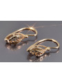 Russian rose Soviet gold earrings vens303