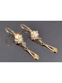 Russian rose Soviet gold earrings vens304