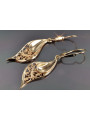 Russian rose Soviet gold earrings vens308