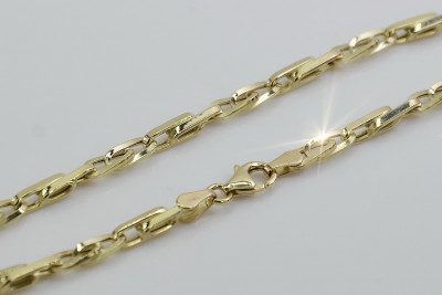 Italian Yellow 14K Gold Modern Chain Necklace cc064y