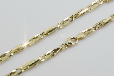 Italian Yellow 14K Gold Modern Chain Necklace cc064y