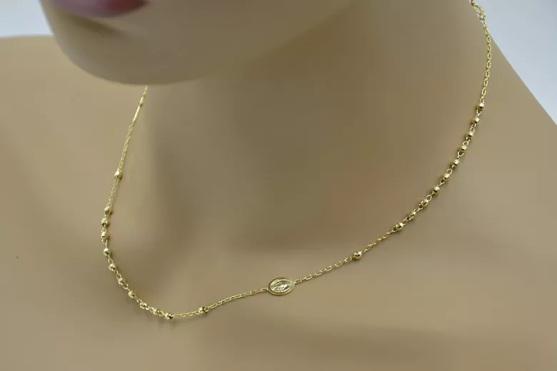 Yellow rose gold rosary chain ★ russiangold.com ★ Gold 585 333 Low price