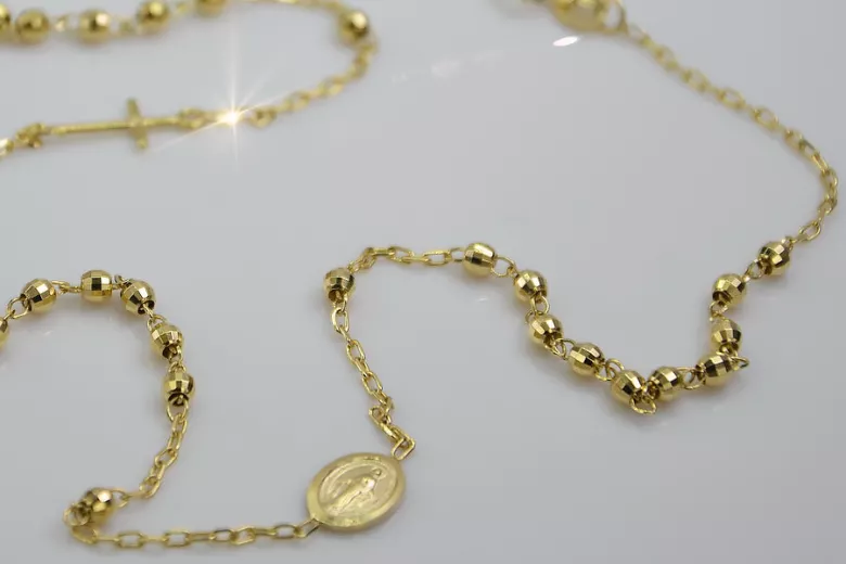 Yellow rose gold rosary chain ★ russiangold.com ★ Gold 585 333 Low price