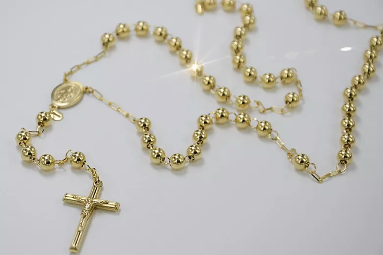 Italian 14K Yellow Gold Rosary Chain rcc009y