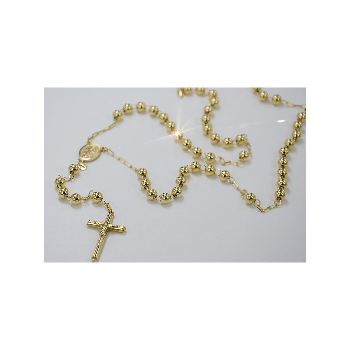 Italian 14K Yellow Gold Rosary Chain rcc009y