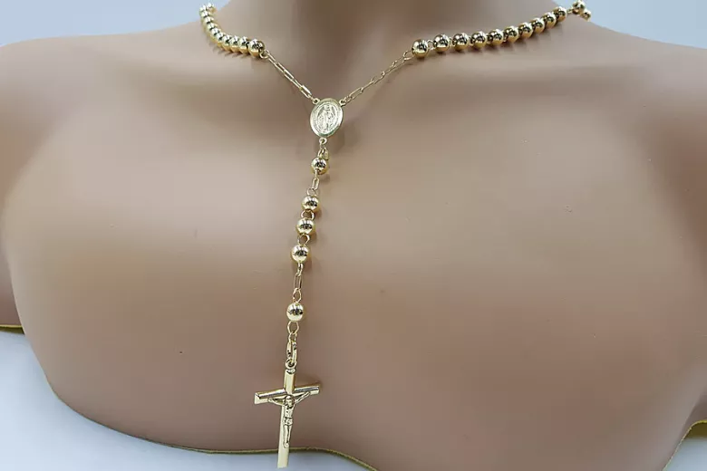 Italian 14K Yellow Gold Rosary Chain rcc009y