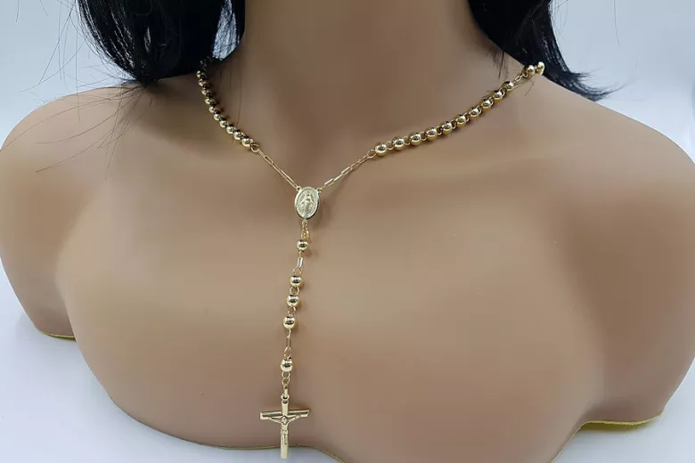 Italian 14K Yellow Gold Rosary Chain rcc009y